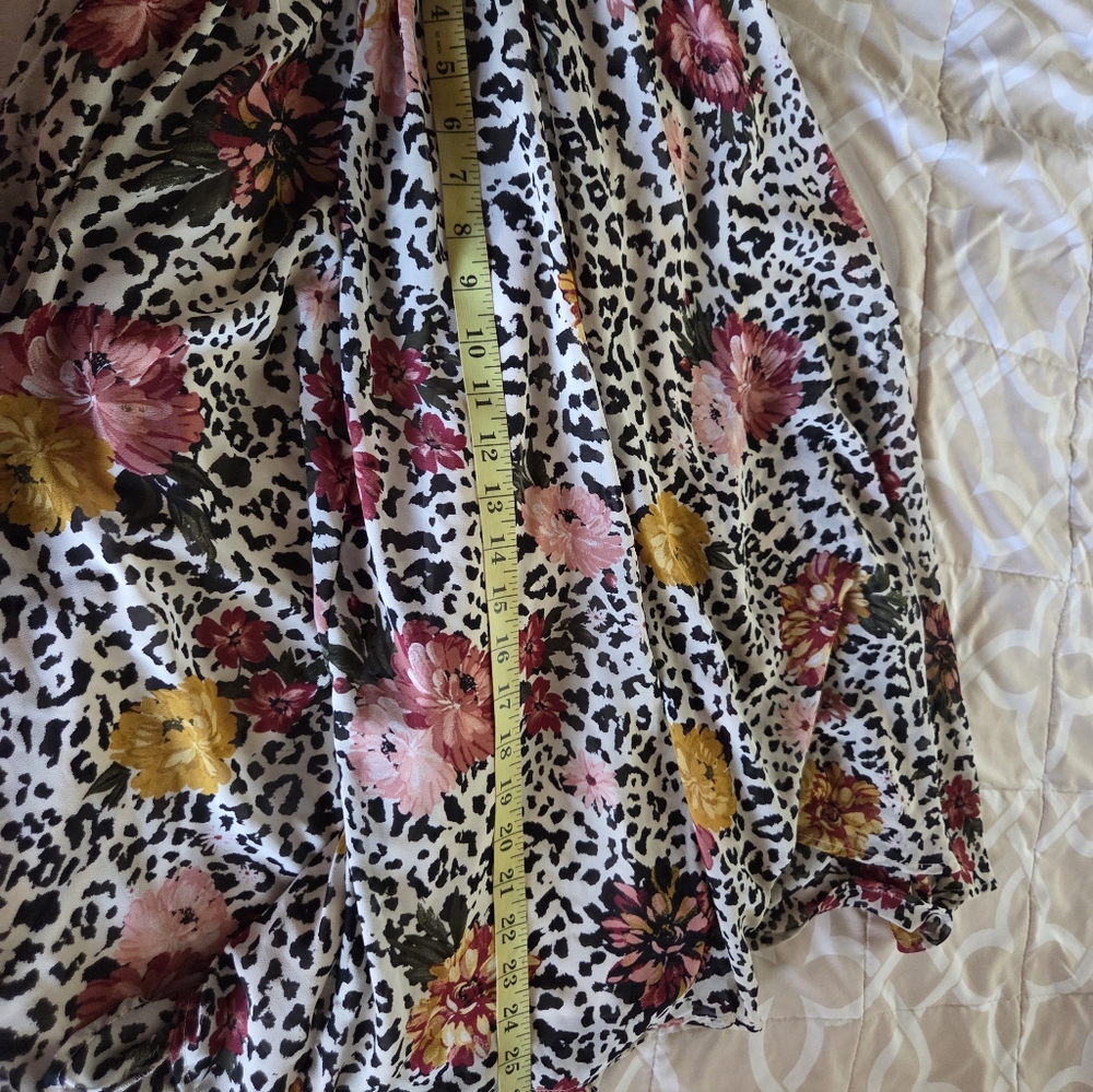 Floral Leopard Print Dress - Picture 12 of 16